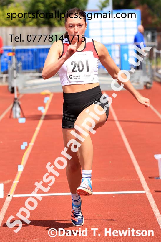 Senior Womens triple jump, 2024 Northern Senior and Under-20s Track and Field Champs, Middlesbrough.  Photo: David T. Hewitson/Sports for All Pics